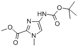 Structure of METHYL 4-(TERT-BUTOXYCARBONYLAMINO)-1-METHYL-1H-IMIDAZOLE-2-CARBOXYLATE