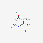 Structure of 2(1H)-Quinolinone, 8-fluoro-4-hydroxy-
