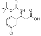 BOC-(S)-3-氨基-3-(3-氯苯基)-丙酸结构式