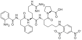 ABZ-PHE-ARG-LYS(DNP)-PRO-OH结构式