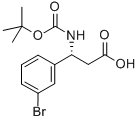 BOC-(R)-3-氨基-3-(3-溴苯基)-丙酸结构式