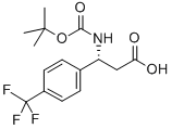 BOC-(R)-3-氨基-3-(4-三氟甲基苯基)-丙酸结构式