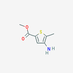 Structure of 2-Thiophenecarboxylic acid, 4-amino-5-methyl-, methyl ester