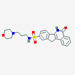 Structure of 5H-Indeno[1,2-c]isoquinoline-9-sulfonamide, 6,11-dihydro-N-[3-(4-morpholinyl)propyl]-5-oxo-