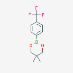 Structure of 1,3,2-Dioxaborinane, 5,5-dimethyl-2-[4-(trifluoromethyl)phenyl]-