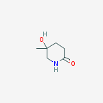 2-Piperidinone, 5-hydroxy-5-methyl-结构式