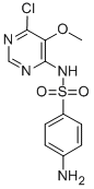 Structure of 4-AMINO-N-(6-CHLORO-5-METHOXY-4-PYRIMIDINYL)BENZENESULFONAMIDE