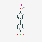 {4-[4-(Trifluoromethoxy)phenyl]phenyl}boronic acid结构式