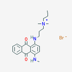 Structure of Dimethyl-[3-[[4-(methylamino)-9,10-dioxoanthracen-1-yl]amino]propyl]-propylazanium;bromide