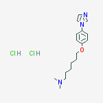 Structure of 6-[4-(1H-IMIDAZOL-1-YL)PHENOXY]-N,N-DIMETHYL-1-HEXANAMINE, DIHYDROCHLORIDE