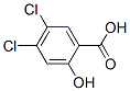 4,5-Dichloro-2-hydroxybenzoic acid 的化学结构式