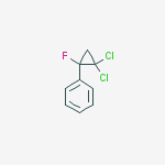 Structure of (2,2-dichloro-1-fluorocyclopropyl)benzene