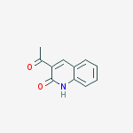 Structure of 2(1H)-Quinolinone, 3-acetyl-