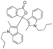 Structure of 3,3-bis(1-butyl-2-methyl-1H-indol-3-yl)phthalide