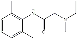 Structure of N-(2,6-Dimethylphenyl)-2-(ethylmethylamino)acetamide Hydrochloride_x00B_(Lidocaine Impurity E)