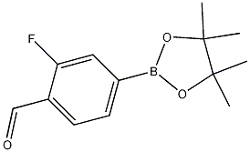 Structure of 2-Fluoro-4-(4,4,5,5-tetramethyl-1,3,2-dioxaborolan-2-yl)benzaldehyde