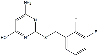 Structure of 4(1H)-Pyrimidinone, 6-amino-2-[[(2,3-difluorophenyl)methyl]thio]-