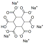 Structure of pentasodium hydrogen 1,2,3,4,5,6-cyclohexanehexacarboxylate
