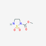 Chemical structure of 1,2,5-Thiadiazolidine-2-carboxylic  acid,  methyl  ester,  1,1-dioxide