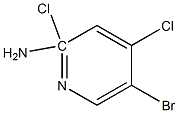 5-broMo-2,4-dichloro-[3]pyridylaMine结构式