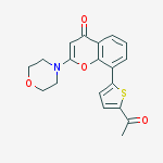 Structure of 4H-1-Benzopyran-4-one, 8-(5-acetyl-2-thienyl)-2-(4-morpholinyl)-