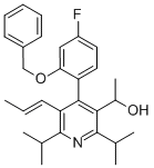 4-[4-氟-2-(苯甲氧基)苯基]-alpha-甲基-2,6-双(1-甲基乙基)-5-(1-丙烯-1-基)-3-吡啶甲醇结构式