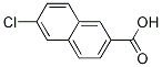 Chemical structure of 2-Naphthalenecarboxylic acid, 6-chloro-