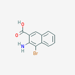 Structure of 3-amino-4-bromonaphthalene-2-carboxylic Acid
