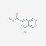 Structure of 2-Naphthalenecarboxylic acid, 4-bromo-, methyl ester