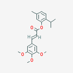 (5-methyl-2-propan-2-ylphenyl) (e)-3-(3,4,5-trimethoxyphenyl)prop-2-enoate结构式