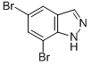 Structure of 5,7-DIBROMO-1H-INDAZOLE