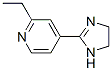 Chemical structure of Pyridine,  4-(4,5-dihydro-1H-imidazol-2-yl)-2-ethyl-