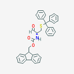 9H-FLUOREN-9-YLMETHYL N-[(2R)-1-OXO-3-[(TRIPHENYLMETHYL)SULFANYL]PROPAN-2-YL]CARBAMATE结构式