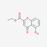 Structure of ethyl 5-hydroxy-4-oxo-4H-chromene-2-carboxylate