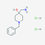 Structure of 4-(aminomethyl)-1-benzylpiperidin-4-ol;dihydrochloride
