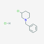 Structure of Piperidine, 3-chloro-1-(phenylmethyl)-, hydrochloride