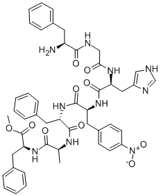 Structure of H-PHE-GLY-HIS-PHE(NO2)-PHE-ALA-PHE-OME