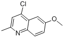Structure of 4-CHLORO-6-METHOXY-2-METHYLQUINOLINE