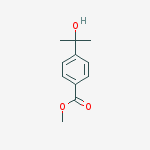 Structure of Benzoic acid, 4-(1-hydroxy-1-methylethyl)-, methyl ester