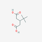 Chemical structure of Pentanedioic acid, 3-(1,1-dimethylethyl)-