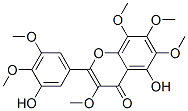 5-Hydroxy-2-(3-hydroxy-4,5-dimethoxyphenyl)-3,6,7,8-tetramethoxy-4H-1-benzopyran-4-one结构式