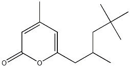 Structure of 2H-pyran-2-one, 4-methyl-6-(2,4,4-trimethylpentyl)-
