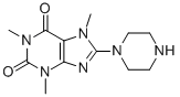 1,3,7-TRIMETHYL-8-PIPERAZIN-1-YL-3,7-DIHYDRO-PURINE-2,6-DIONE结构式