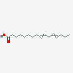 Structure of 9,12-Hexadecadienoic acid, (9Z,12Z)-