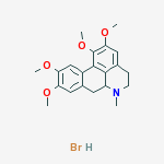 4H-Dibenzo(de,g)quinoline, 5,6,6a,7-tetrahydro-6-methyl-1,2,9,10-tetramethoxy-, hydrobromide, (+-)-结构式