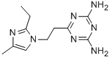 Structure of 6-[2-(2-ethyl-4-methyl-1H-imidazol-1-yl)ethyl]-1,3,5-triazine-2,4-diamine