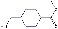 Structure of Cyclohexanecarboxylic acid, 4-(aminomethyl)-, methyl ester, trans-