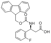 Structure of FMOC-(S)-3-AMINO-3-(2-FLUORO-PHENYL)-PROPIONIC ACID