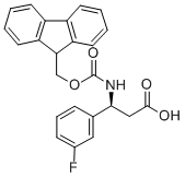 FMOC-(S)-3-氨基-3-(3-氟苯基)-丙酸结构式