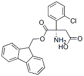 Structure of FMOC-(S)-3-AMINO-3-(2-CHLORO-PHENYL)-PROPIONIC ACID
